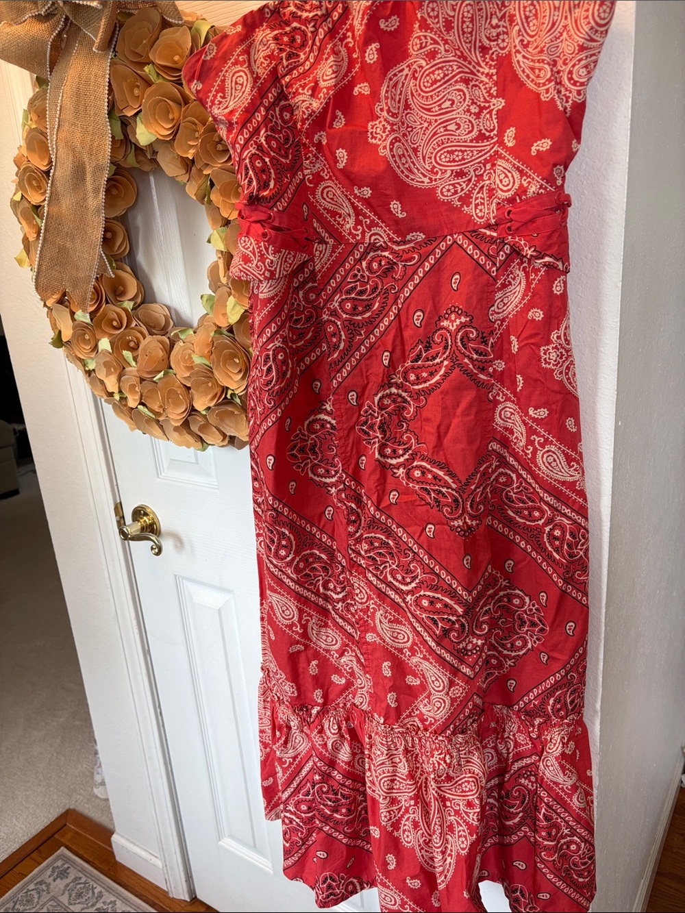 Anthropologie Holding Horses western paisley bandana midi dress